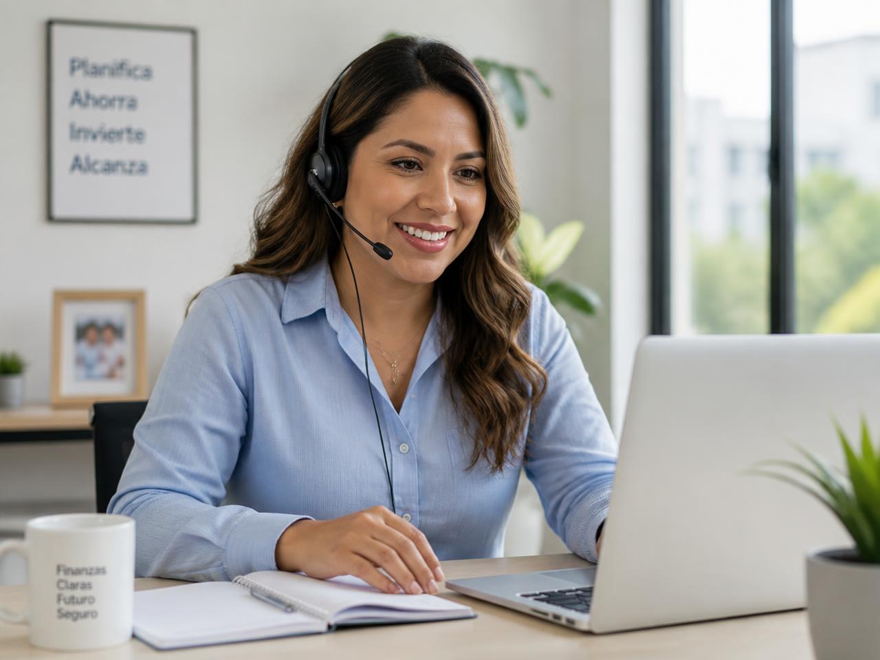 Asesora de Grupo ERUS atendiendo a un cliente